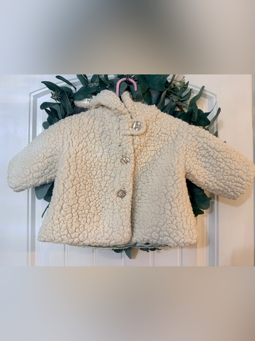 💫4/$25 • Bearington Baby Cream Sherpa Coat with Hood
